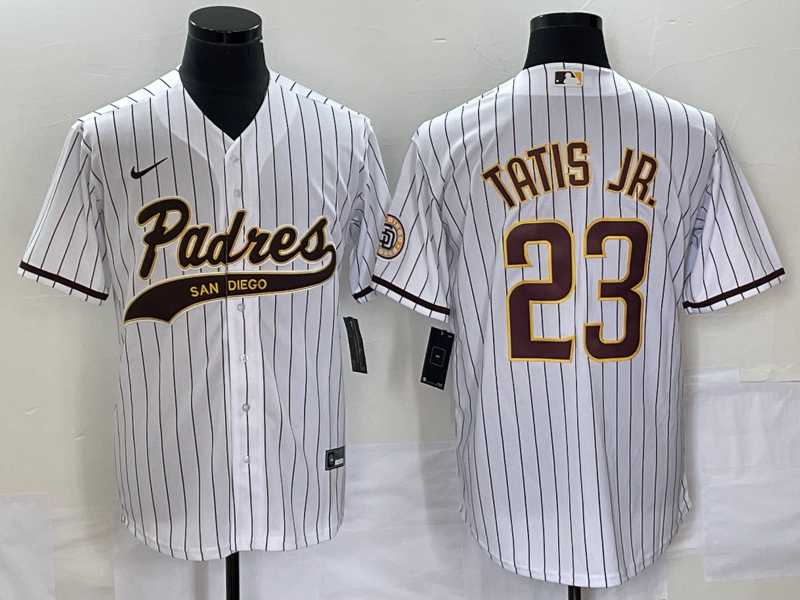 Men's San Diego Padres #23 Fernando Tatis Jr. White Cool Base Stitched Baseball Jersey,We sell and wholesale Men's San Diego Padres #23 Fernando Tatis Jr. White Cool Base Stitched Baseball Jersey on line form chian!